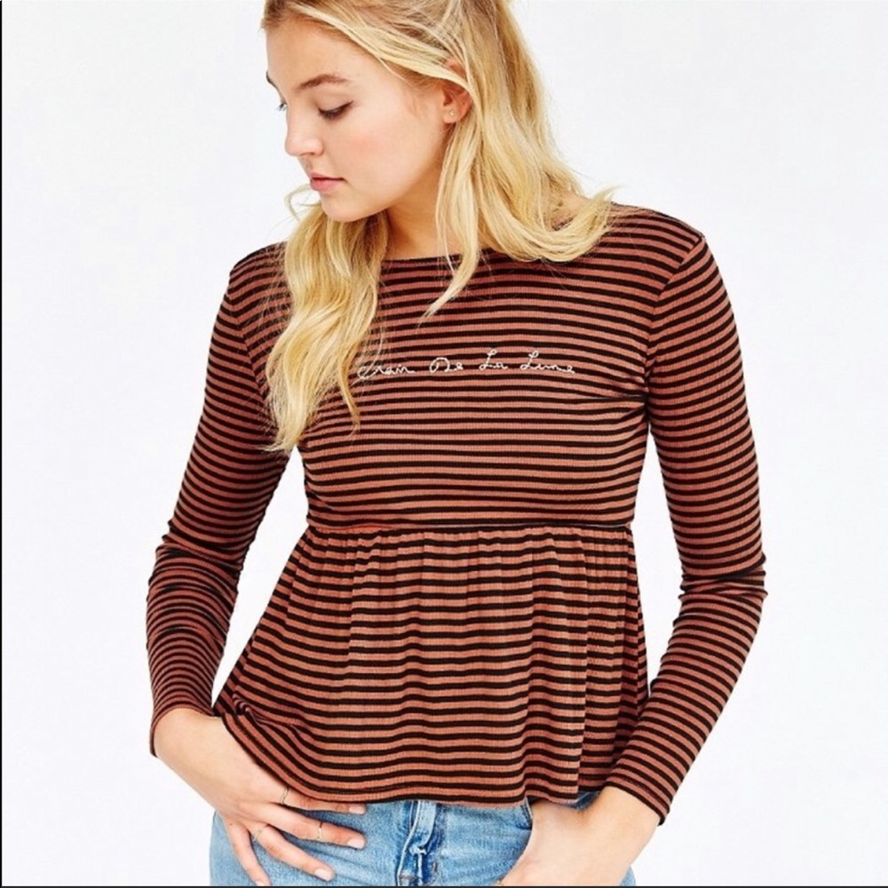 UO~Truly Madly Deeply Striped L/S Top-Small